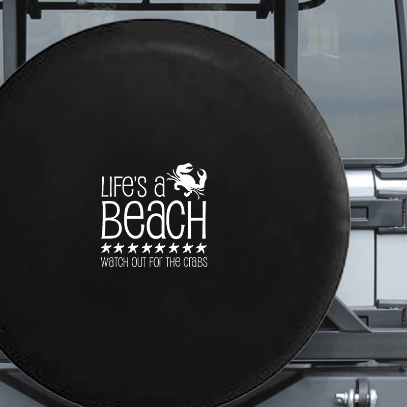 YJZT 18*17 6 см Life's A BEACH Watch Out для краба модная Виниловая наклейка стайлинга