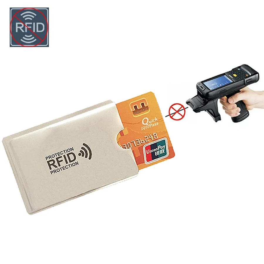 1 Анти Rfid кошелек Блокировка ридер замок банк держатель для карт Защита металлический чехол для Id банковских карт держатель для кредитных NFC алюминий 6*9,3 см - Цвет: 1