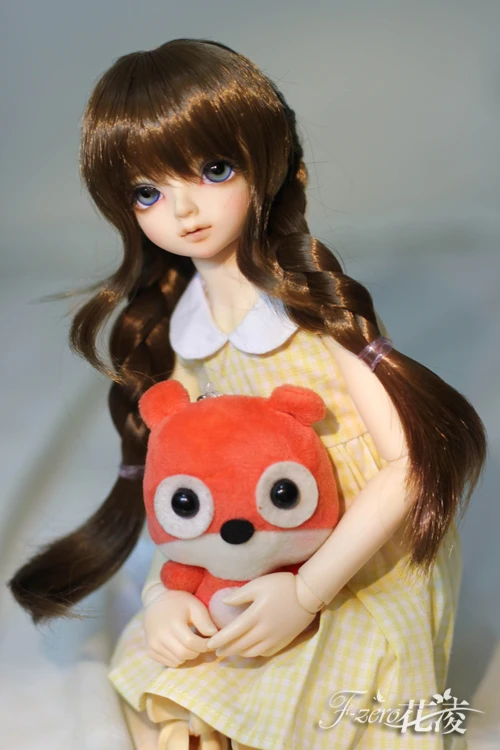 1/3 1/4BJD/DD кукольный парик двойной хвост оплетка MDD/MSD/Гигантский ребенок