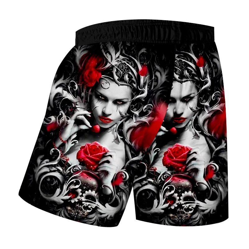 Шорты UJWI хип хоп мужские быстросохнущие хлопок Забавный принт 3d повседневные