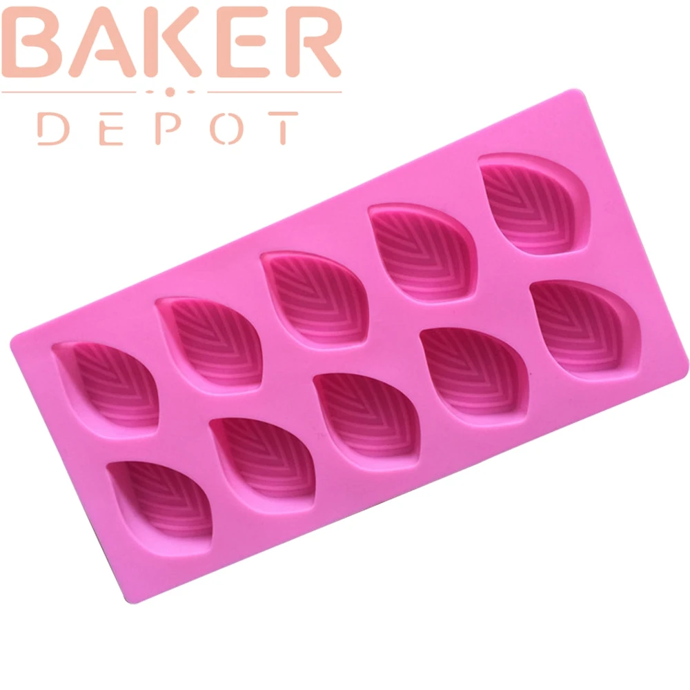 Силиконовая форма для выпечки 10 ячеек|mold leaf|silicone moldhandmade soap mold |