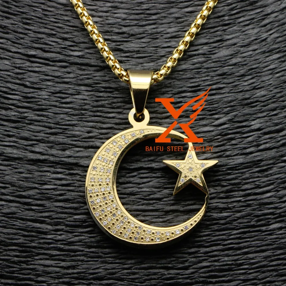 Нержавеющая сталь цвета: золотистый серебристый Аллаха Мусульманский Исламский