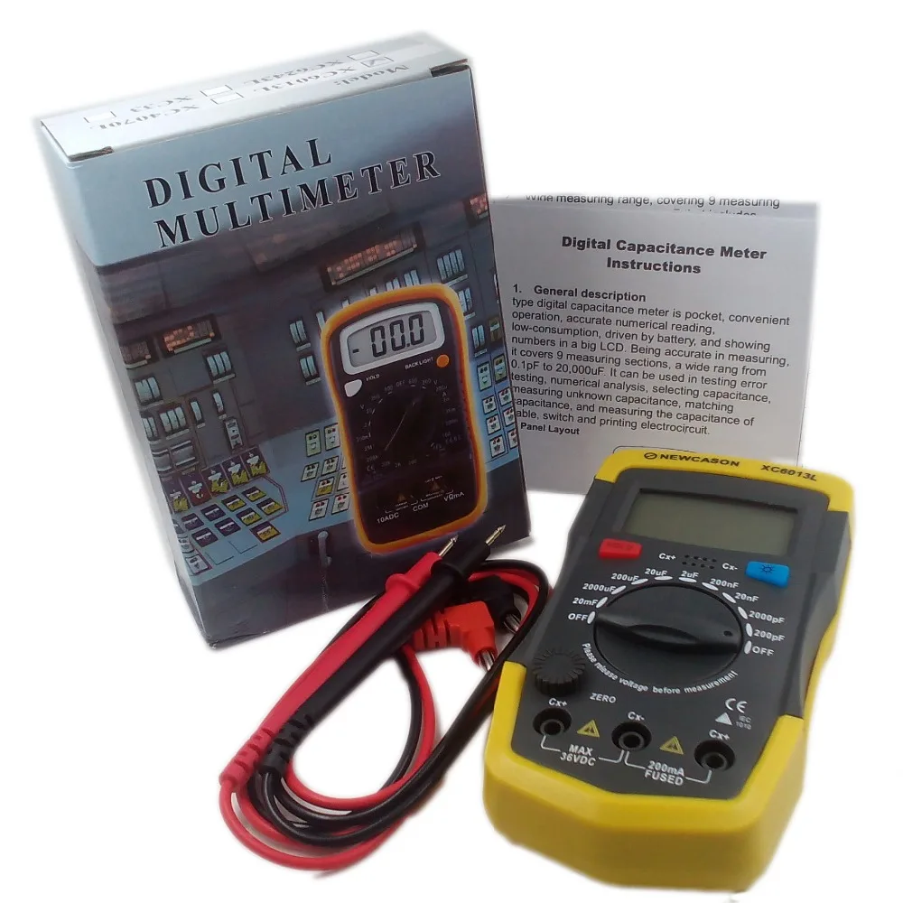 Цифровой измеритель емкости XC6013L тестер конденсатора mF uF емкости|capacitor tester|capacitance