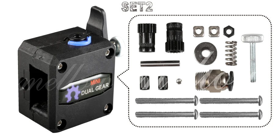Mellow upgrade Drivegear kit двойной привод инжекторный экструдер комплект для Prusa i3 3d принтер клонированный Btech мини Боуден экструдер