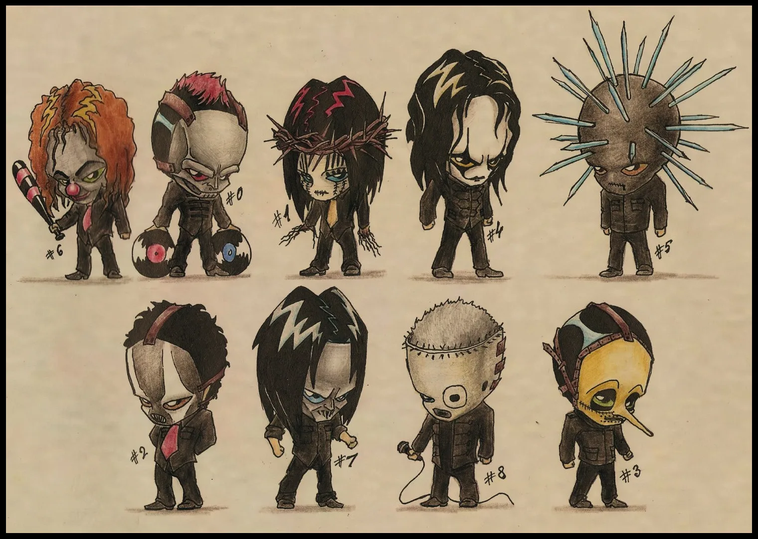 28 Slipknot тяжелый металл плакат Рок-Группа крафт-бумага плакаты Бар плакат наклейки на стену Ретро плакат декоративной живописи A1 - Цвет: 28