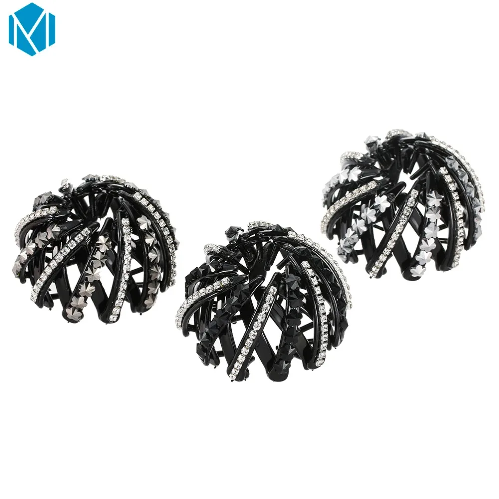 MISM Pearl Стразы Красочные бутон коготь для волос булочка Hairgrip заколки аксессуары и