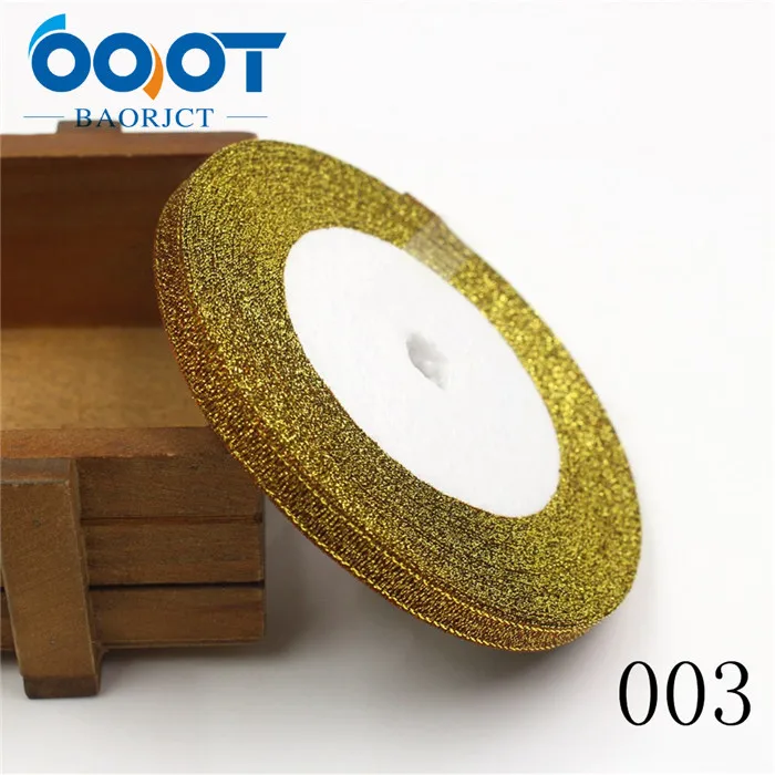 OOOT BAORJCT, 1710181,34 цветов, 6 мм, Блестящая лента, Рождественская тесьма для свадебного ремесла, бант, подарочное украшение, оберточная лента, сделай сам - Цвет: 003