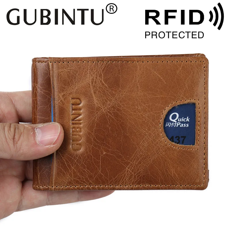 RFID Блокировка зажим для денег мужской функциональный кошелек карт из