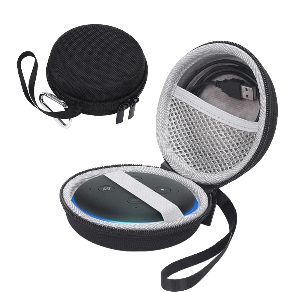 EVA чехол для хранения Amazon Echo Dot 3rd Gen Smart Speaker рук защитный на молнии