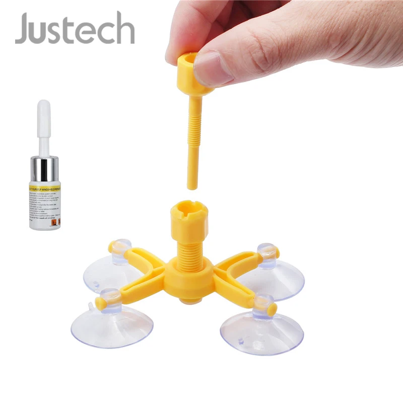 

Justech New Auto Crack Windscreen Repair Kit DIY Chip Windshield Glass Wind Screen Self-repair Car window Repair Tool Kit