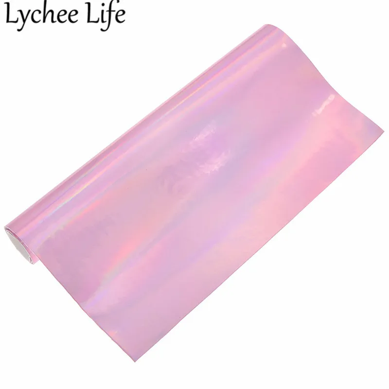 Lychee Life кожа голографическая ткань красочный лазер 21x29 см Ткань современная домашняя одежда из текстиля Швейные аксессуары