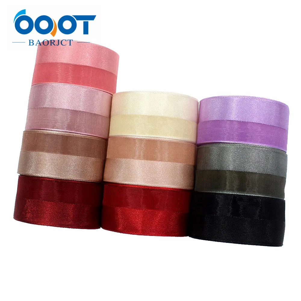 Двойная однотонная атласная лента 10 ярдов/партия 1 дюйм 25 мм ручная работа Бант