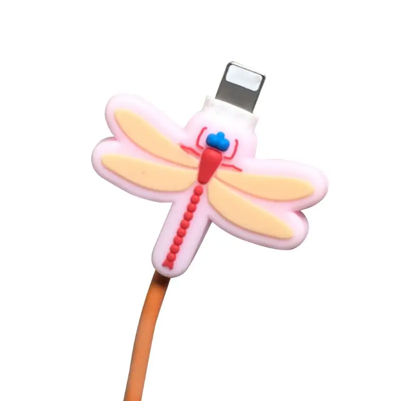 Cute Insect Shape USB Charger Cable Protective Cover Soft Silicone Data Line Cord Protector For iPhone Smart Phone Connector | Электроника