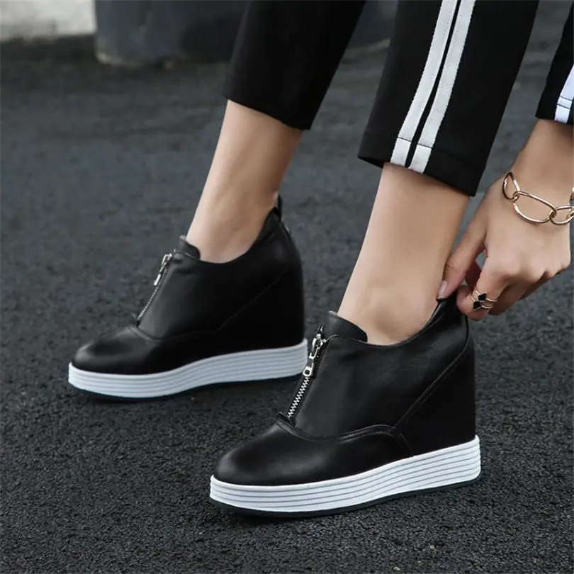 NAYIDUYUN Женская обувь черного белого цвета из натуральной кожи туфли-лодочки на