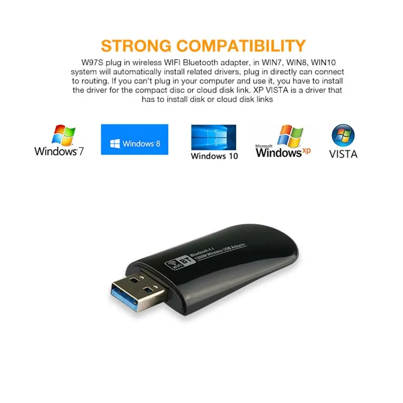 ZAPO Мода Мини 5 ГГц USB 3,0 wifi точка доступа Добавить Bluetooth 4,1 Беспроводной AC 1200 адаптер Mbps сетевая карта для настольного ноутбука тв