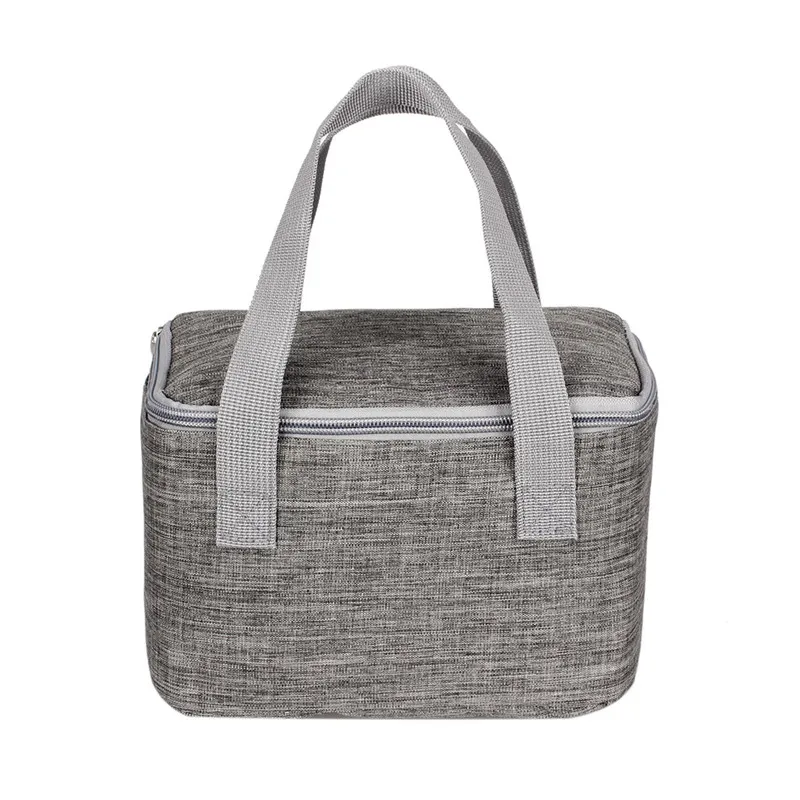 Gray SANNE 5L мини пикника портативный Оксфорд полиэстер алюминиевая фольга сумка для еды с теплоизоляцией изоляционный пакет термо студенческий Ланч мешок - Цвет: Gray