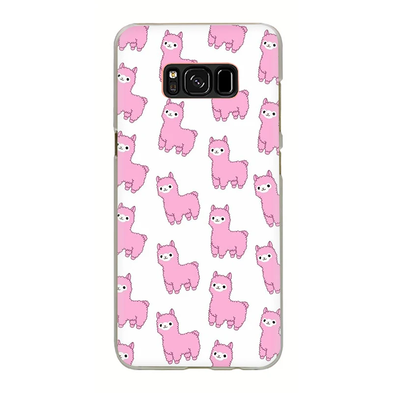 H1 Kawaii милый Llama Альпака животные жесткий чехол для телефона samsung S7 Edge S8 S9 S10 Plus S10e Note 8 9 10 M10 M20 M30 M40 - Цвет: H1