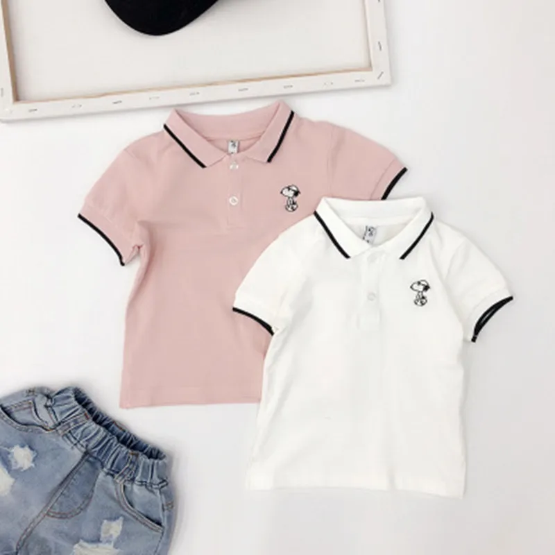 2019 г. Новая рубашка для мальчиков летняя детская с отложным воротником красивая