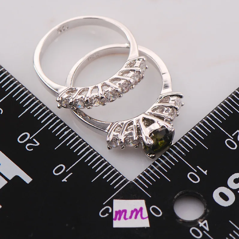 Peridot модное женское кольцо из стерлингового серебра 925 пробы F703 Размер 6 7 8 9 10 11