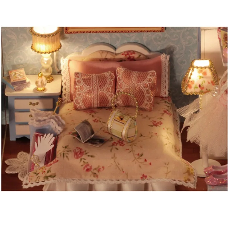 DIY Кукольный дом мебель счастливый момент пылезащитный чехол 3D Деревянный миниатюрный кукольный домик домашняя модель игрушки для детей и взрослых подарки на день рождения