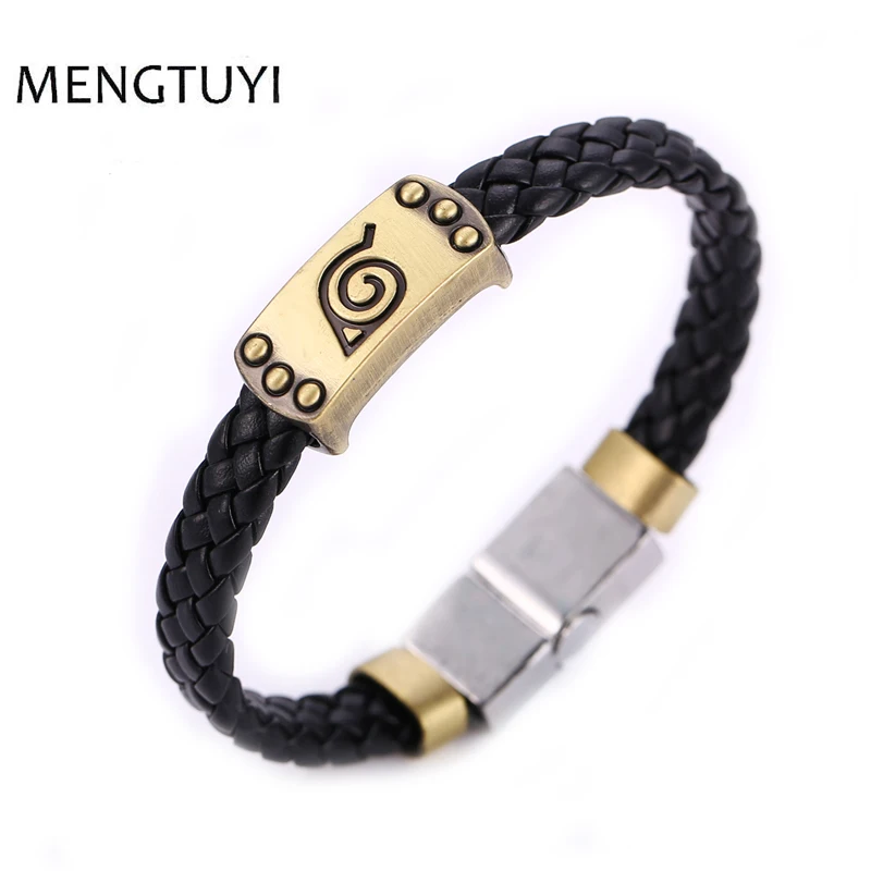 J Store Kids Toys Cartoon Anime bracelet Konoha Sharingan Wrist braid leather jewelry | Украшения и аксессуары