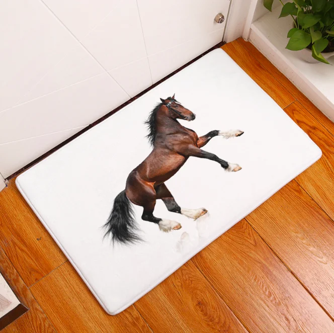 Zebra horse Grassland коврик для ванной кухонный ковер декоративные Противоскользящие
