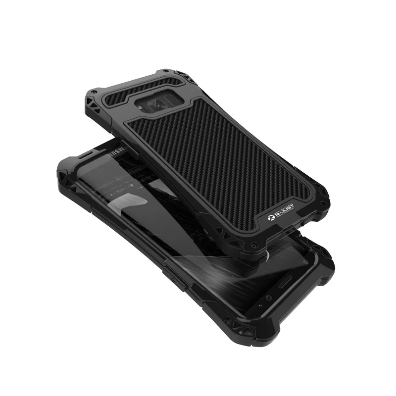 Full Black Металлический чехол из углеродного волокна для samsung Galaxy S10 S8 S9 Plus Note 9 8, ударопрочный жесткий защитный чехол для samsung Note 8, чехол для Note9 Note8 - Цвет: Full Black