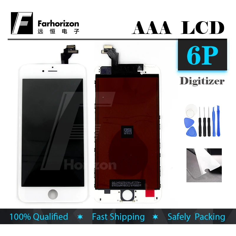 Ratail one piece для iPhone 6 Plus класс AAA дисплей сенсорный экран LCD с открывающимся
