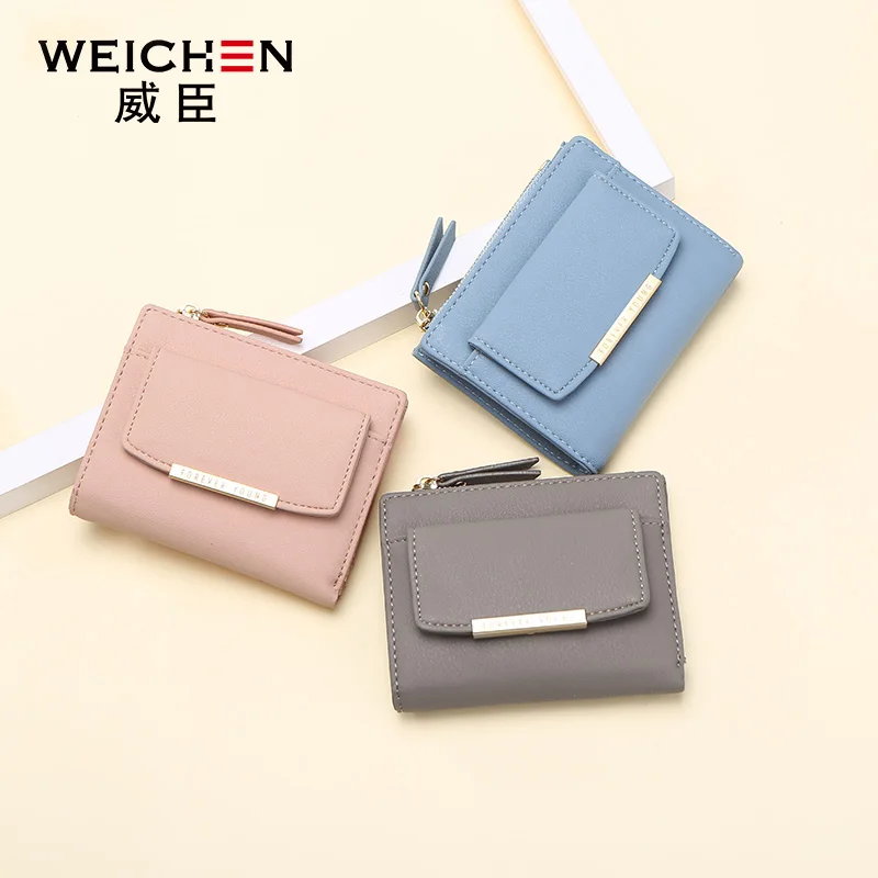 WEICHEN 2018 новый дизайнер маленький кошелек для женщин розовый из искусственной