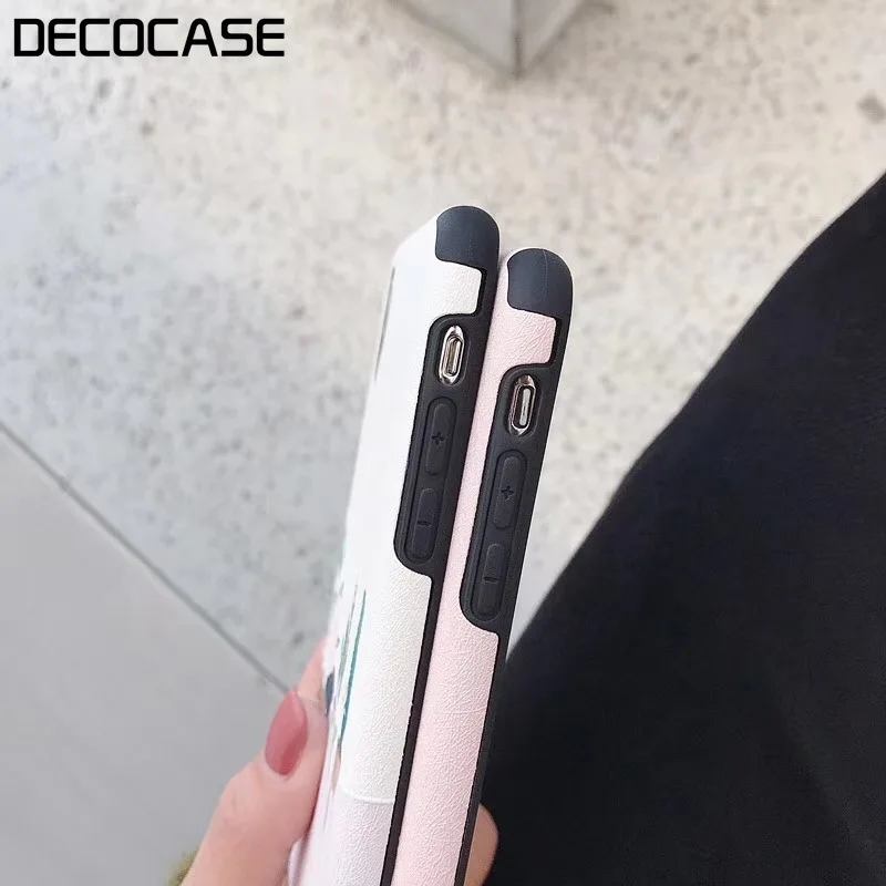 DECOCASE Cute Funny 3D Cactus Cartoon Pink Women Girls Friends Couple Phone Cases for iPhone 6 6s 7 8 Plus X XR XS Max Covers |