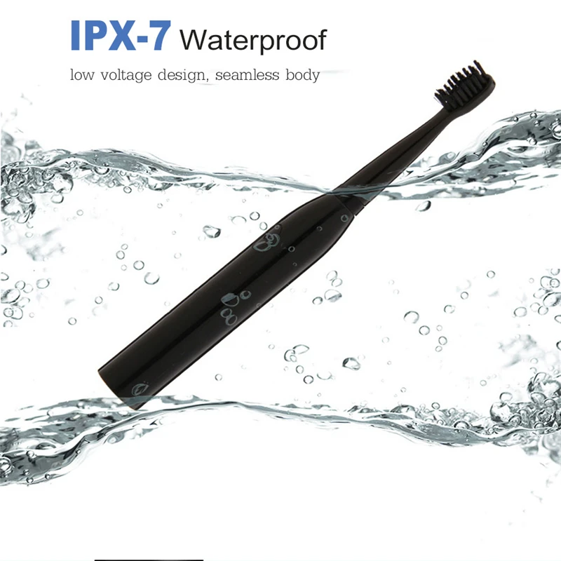 Brosse à dents électrique Rechargeable, ultrasonique, lavable, électronique, blanchiment, étanche, tête remplaçable