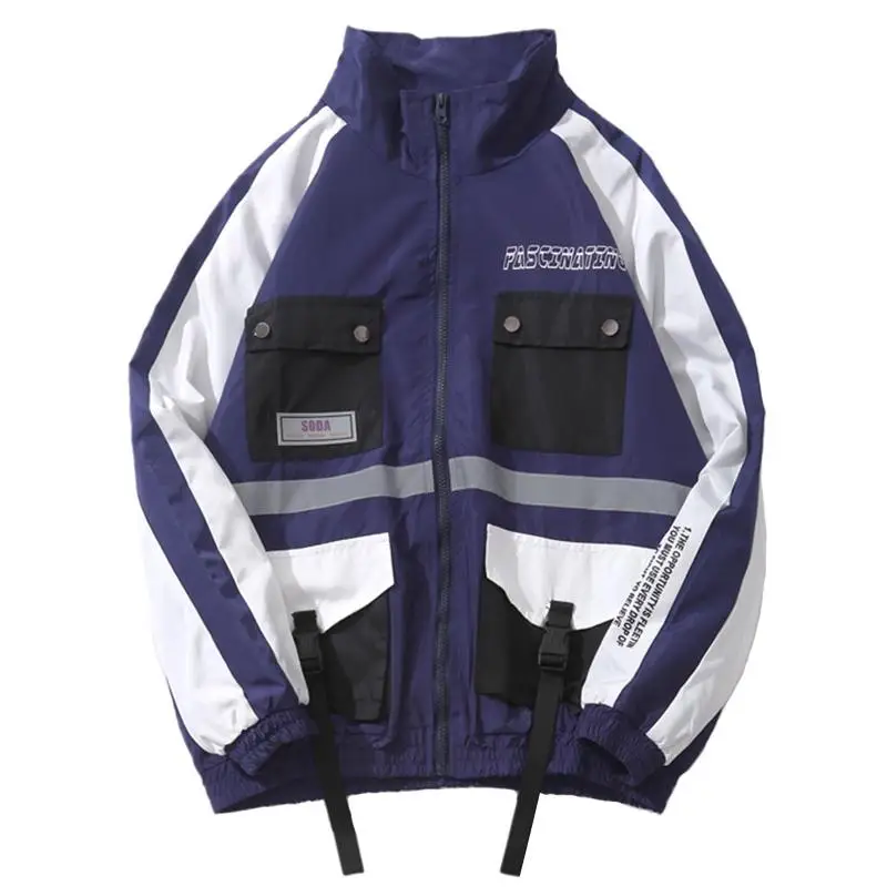 Куртка мужская в стиле хип хоп ветровка с несколькими карманами уличная одежда