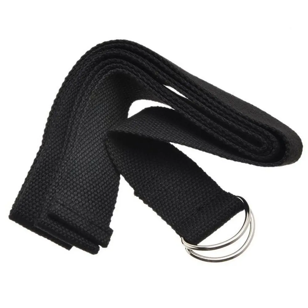 Multi-Warna Tali Yoga Warna D-Ring Latihan Kebugaran Gym Rope Gambar Pinggang Leg Resistance kebugaran Band Kapas