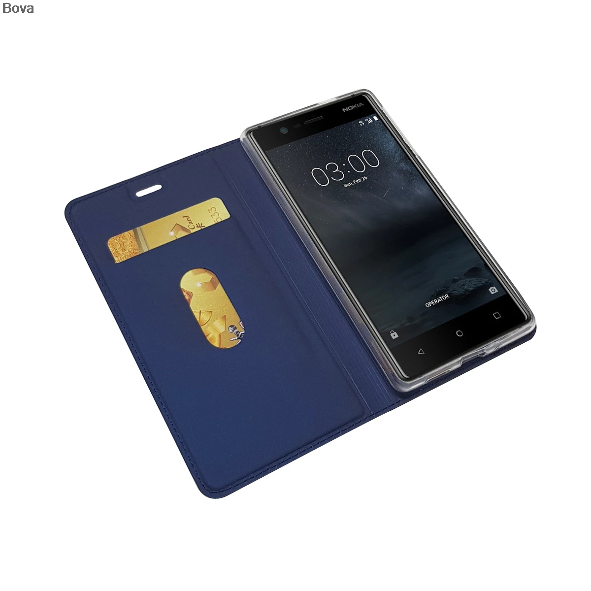 Матовый чехол-кошелек, флип-чехол для Nokia 3, магнитный адсорбционный чехол для телефона Nokia 3,1, деловой стиль