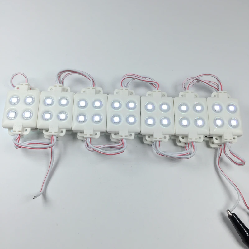 100 шт./лот литья под давлением светодиодный 5050 smd 4 LED 12 В 0 96 Вт водостойкий IP66 для