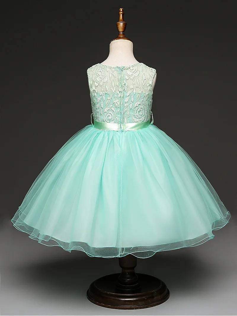 Платья для маленьких девочек кружевное платье одежда голубого и розового цвета