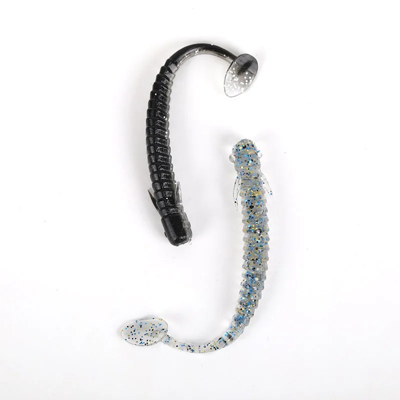 8 шт. рыболовные приманки мягкая силиконовая приманка червячный хвост воблеры isca