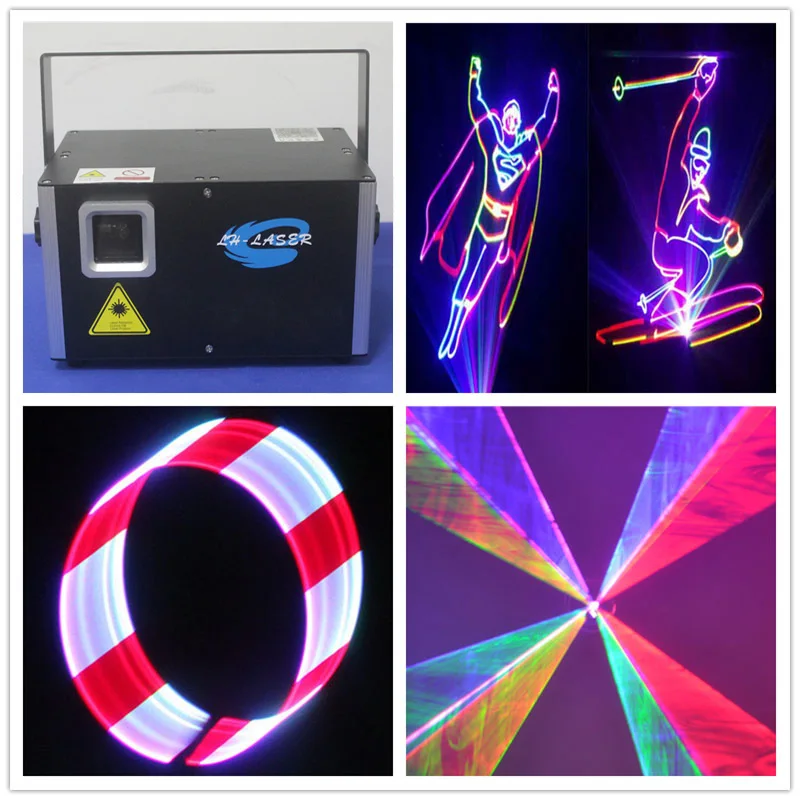4 5 Вт RGB Полноцветный анимационный лазерный свет 2D/3D ILDA 45K сканер Автозвук DMX