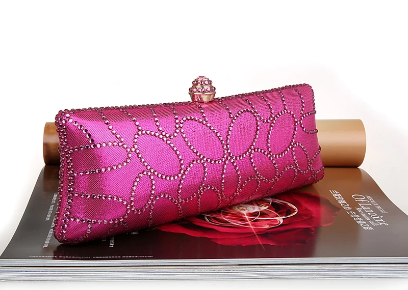 2016 благородная ярко-розовая китайская женская Свадебная вечерняя сумка-клатч