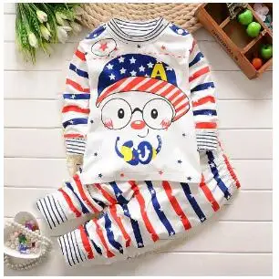 10 Baby Boy Girl Clothes Kids Clothes Sets T-shirt+pants Suit Clothing Set Cloud Printed Clothes Newborn Sport Suits - Цвет: 10