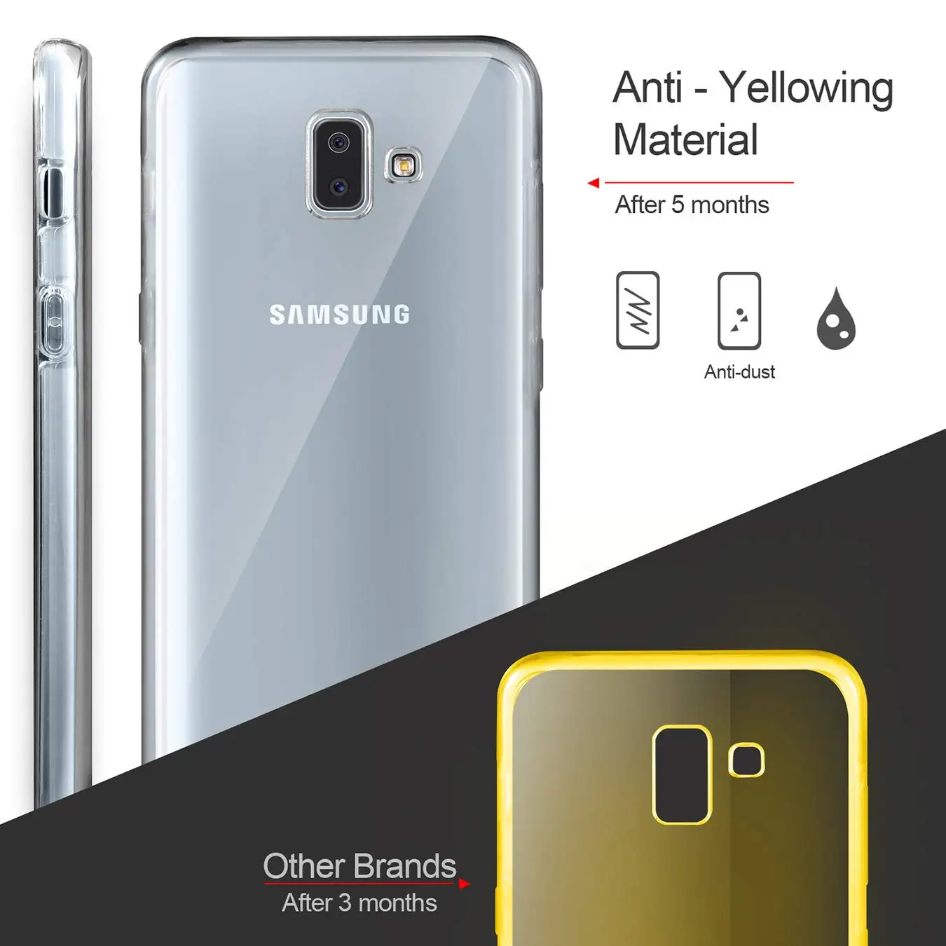 Для Samsung Galaxy J6 Plus 360 градусов j6 + 2018 силиконовый чехол с кристаллами для всего тела 2