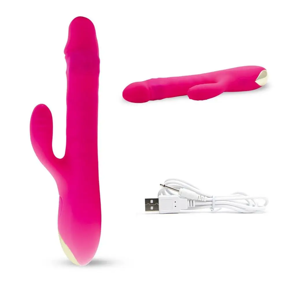 10 скоростей силиконовые двойной вибрации G Spot Вибраторы Кролик фаллоимитатор