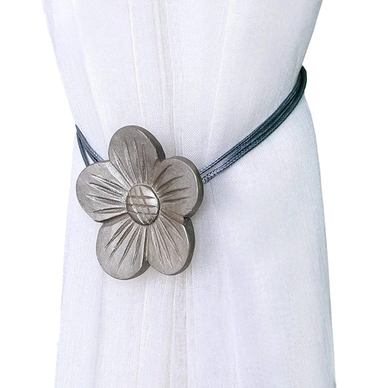 1 шт. ретро Магнитная подвеска для занавесок с цветами и кисточками висячий