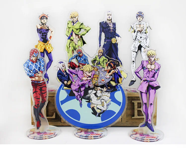 Аниме Jojo Необычные Приключения Дисплей Стенд фигурка модель пластина Держатель японский мультфильм рисунок акриловые украшения Рождественский подарок