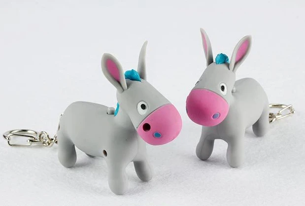Брелок для ключей с изображением милого осла и звуком | Украшения аксессуары