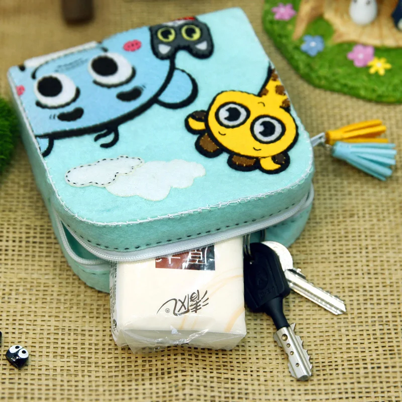 Фетровый Кошелек для монет сделай сам милый детский мультяшный кошелек кавайная