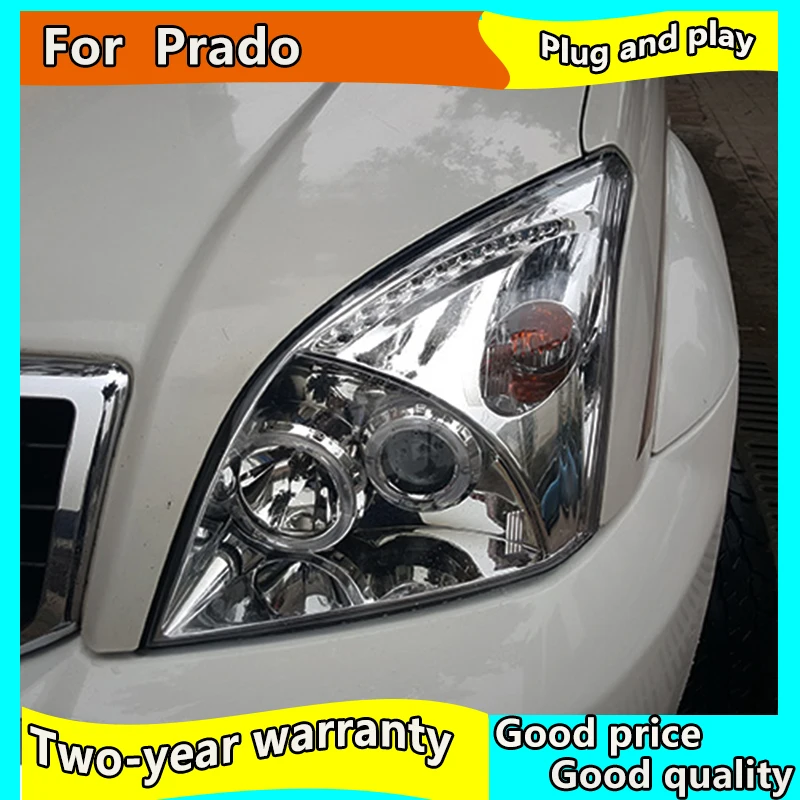 Стайлинг автомобиля для Toyota 2003 2009 Prado светодиодные фары LED DRL Hid ангельские глазки