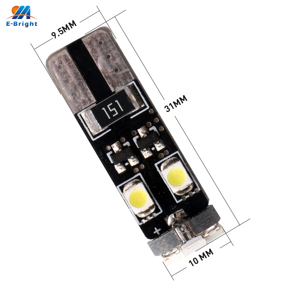 YM E Bright 2 шт. Canbus T10 W5W 194 CAN BUS Error Free 1210 3528 8 SMD светодиодный 6000K 12V Авто клиновидная