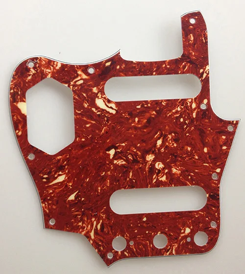 4 Ply Red Tortoise Pleroo на заказ гитара pickgaurd Scratch Plate-для нас Левая рука Гитара Jaguar Pickguard Scratch Plate - Цвет: 4 Ply Red Tortoise