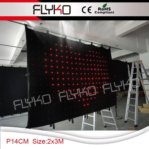 

Бесплатная доставка, гибкая светодиодная видеозанавеска 2 м на 3 м, P140 мм для помещений, для прямых трансляций